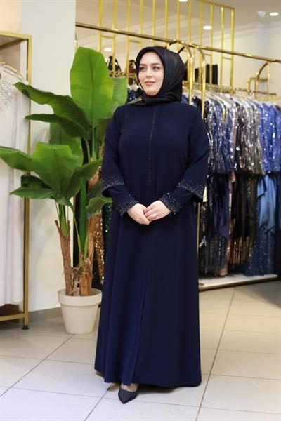 2520 CODE DOUBLE SLEEVE STONE EMBROIDERY ABAYA