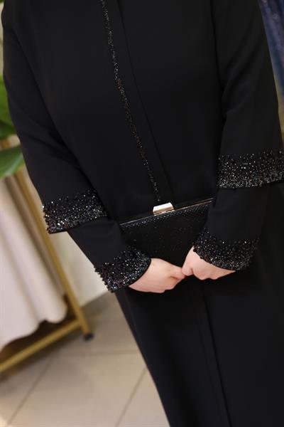 2520 CODE DOUBLE SLEEVE STONE EMBROIDERY ABAYA