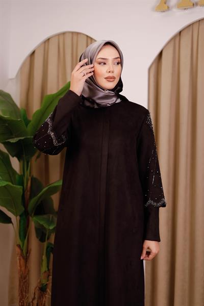2521K CODE SEASHELL EMBROIDERED NUBUCK ABAYA