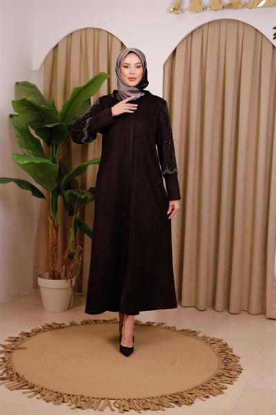 2521K CODE SEASHELL EMBROIDERED NUBUCK ABAYA