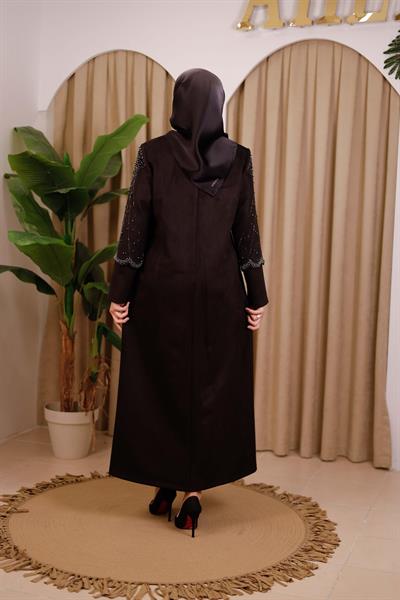 2521K CODE SEASHELL EMBROIDERED NUBUCK ABAYA