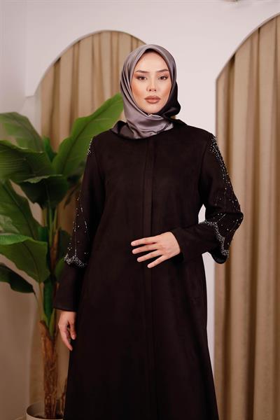 2521K CODE SEASHELL EMBROIDERED NUBUCK ABAYA