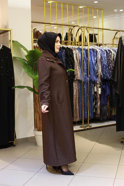 25515 KOD GARNİLİ ÇITÇITLI KAPİTONE KAHVE