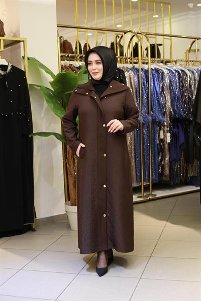 25515 KOD GARNİLİ ÇITÇITLI KAPİTONE KAHVE