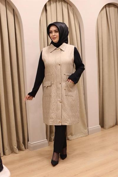 25530 KOD KAPİTONE YELEK CAMEL