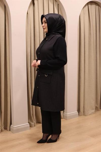 25530 KOD KAPİTONE YELEK SİYAH