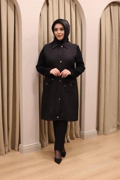 25530 KOD KAPİTONE YELEK SİYAH