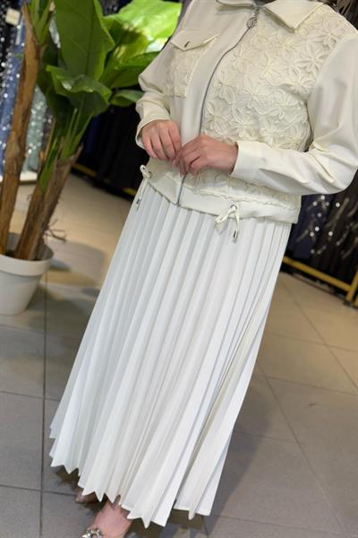 2560 بدلة تنورة جاكيت جبر كود 2560