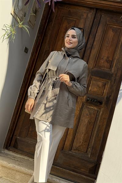 2577 KOD DESENLİ BELİ LASTİKLİ KAP HAKİ