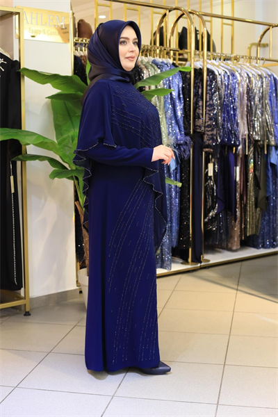 2601 CODE CHIFFON-KAPUZE MIT STEINVERZIERUNGEN