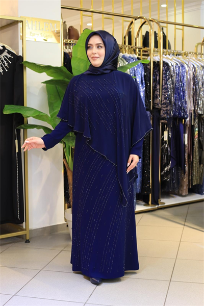 2601 CODE CHIFFON-KAPUZE MIT STEINVERZIERUNGEN
