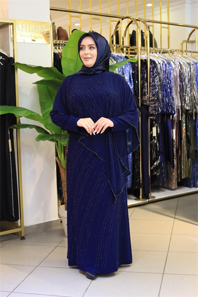 2601 CODE CHIFFON-KAPUZE MIT STEINVERZIERUNGEN
