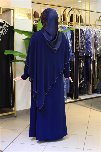 2601 CODE CHIFFON-KAPUZE MIT STEINVERZIERUNGEN