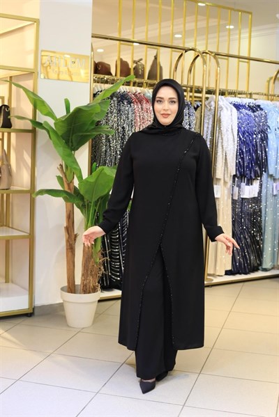 26014 KOD TAŞ İŞLEMELİ PANTOLONLU TAKIM