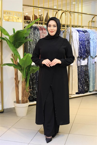 26014 KOD TAŞ İŞLEMELİ PANTOLONLU TAKIM