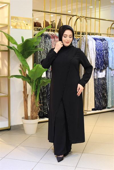 26014 KOD TAŞ İŞLEMELİ PANTOLONLU TAKIM