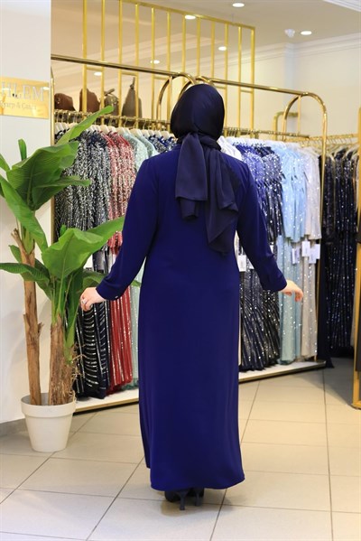 26020 KOD PİLE DETAYLI ELBİSE