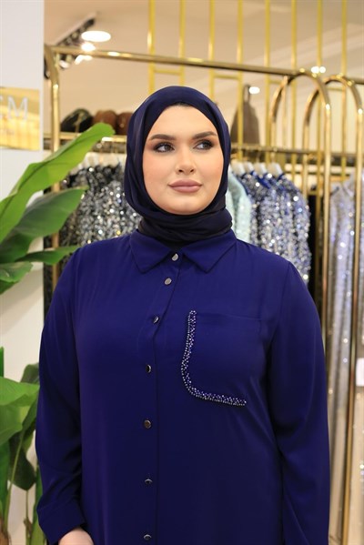 26020 KOD PİLE DETAYLI ELBİSE