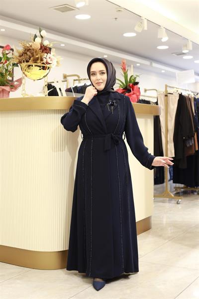 2603 KOD BRONŞLU ABAYA TAKIM LACİVERT
