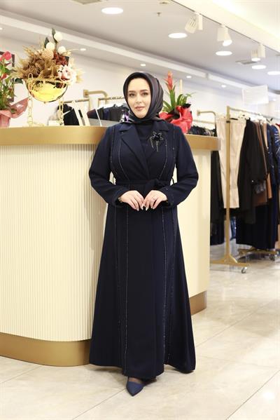 2603 KOD BRONŞLU ABAYA TAKIM LACİVERT