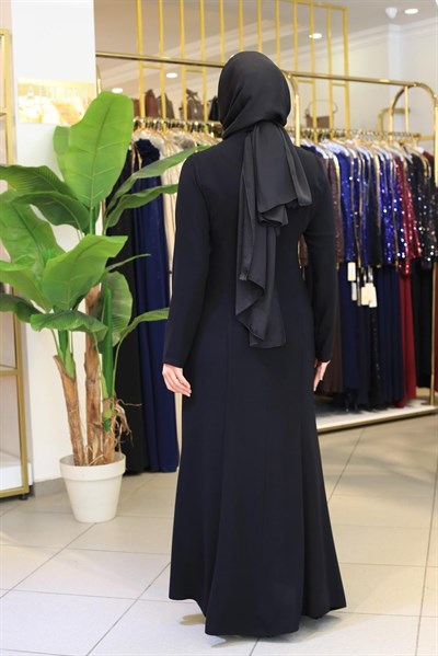 2606 KOD ÇİÇEK DETAYLI ELBİSE