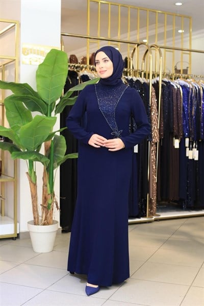 2606 KOD ÇİÇEK DETAYLI ELBİSE