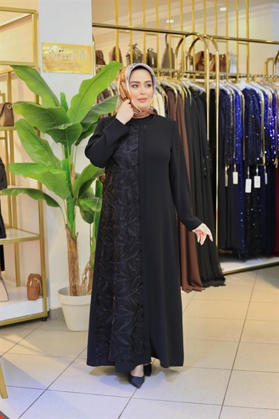 2629 KOD YAPRAK DETAYLI FERACE