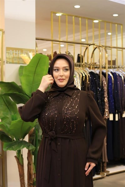 2635 CODED BELTED DRESS