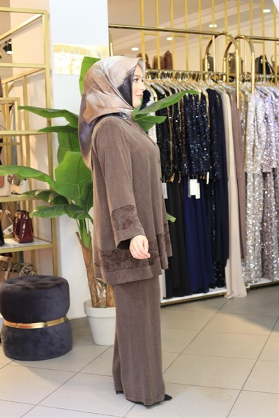 2655 KOD KUPRA DESENLİ PANTOLONLU TAKIM