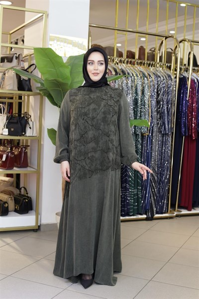 2678 KOD KUPRA VALONLU ELBİSE
