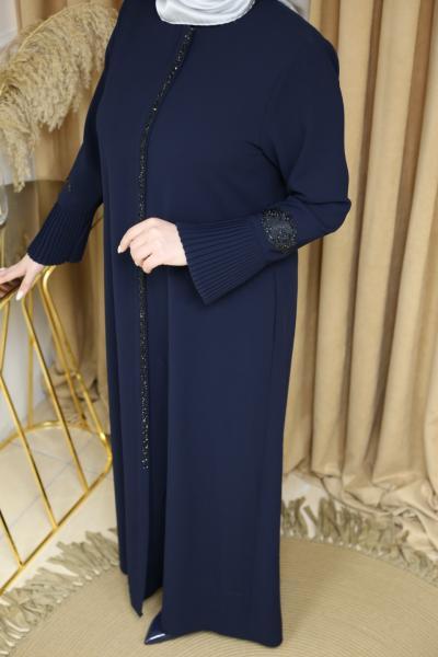 2702 CODE PLEATED DETAILED ABAYA