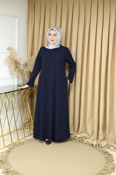 2702 CODE PLEATED DETAILED ABAYA