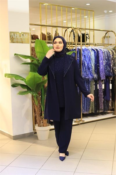 2802 كود ثلاث قطع بنطلون بخصر عريض