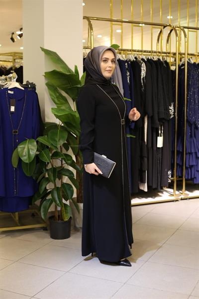 2840 CODE CREPE TAŞLI ELBİSE