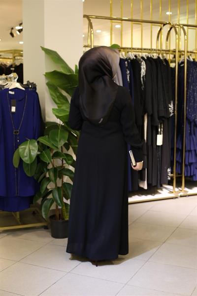 2840 CODE CREPE TAŞLI ELBİSE