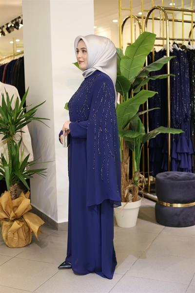 2854 KOD ELBİSE İNDİGO