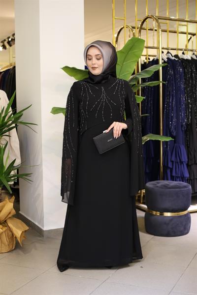 2854 KOD ELBİSE SİYAH