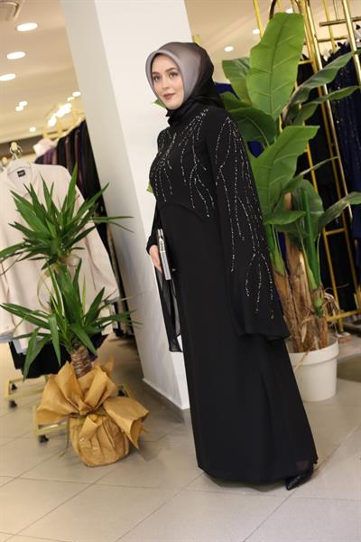 2854 KOD ELBİSE SİYAH