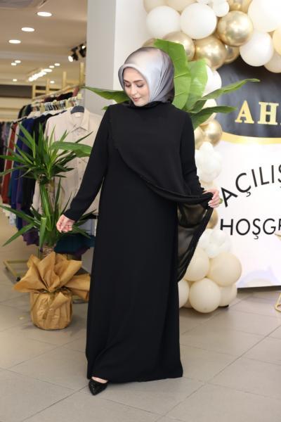 2857 CODE EVENING DRESS WITH SHEER DETAIL