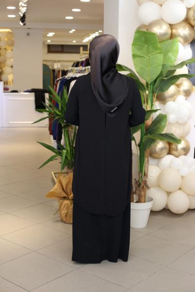 2857 CODE EVENING DRESS WITH SHEER DETAIL