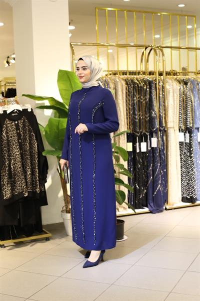 2872 CODE PERLENBESTICKTES ABENDKLEID