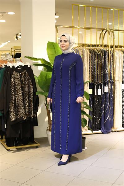 2872 CODE PERLENBESTICKTES ABENDKLEID