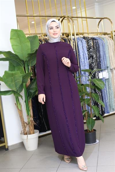 2872 CODE BEAD EMBROIDERED EVENING DRESS