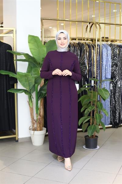 2872 CODE BEAD EMBROIDERED EVENING DRESS