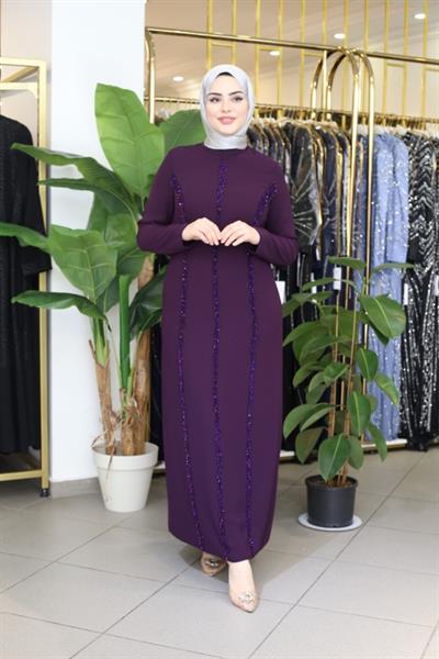 2872 CODE BEAD EMBROIDERED EVENING DRESS