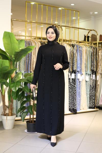 2872 CODE PERLENBESTICKTES ABENDKLEID