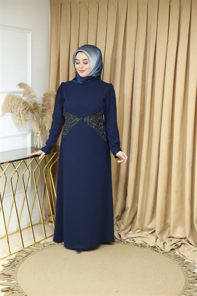 3002 KOD BEL TAŞLI ELBİSE