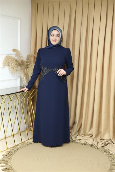 3002 KOD BEL TAŞLI ELBİSE