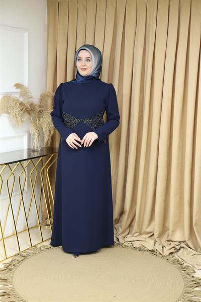 3002 KOD BEL TAŞLI ELBİSE