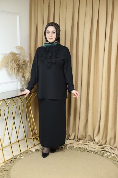 3042 KOD KISA GÖMLEK SİYAH